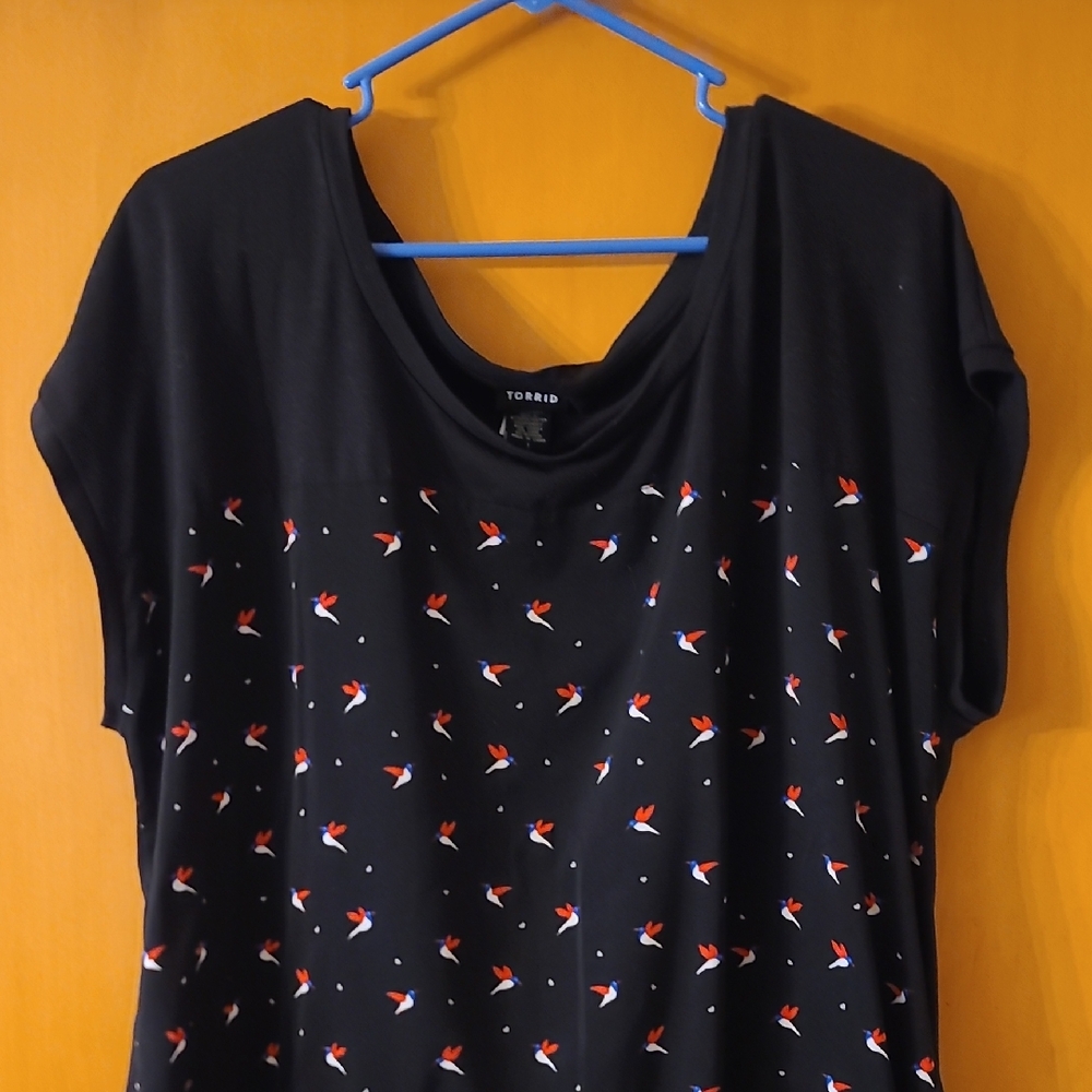 Torrid Black Top with Red and White Accents